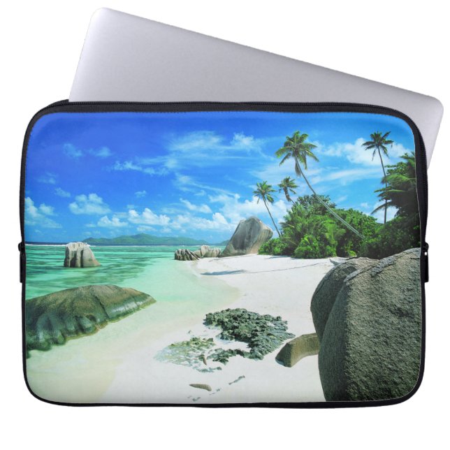 Funda Para Portátil Playas tropicales | Isla de la Digue (Frente)