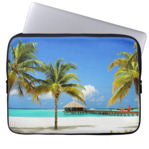Funda Para Portátil Playas tropicales   Isla y Laguna, Maldivas