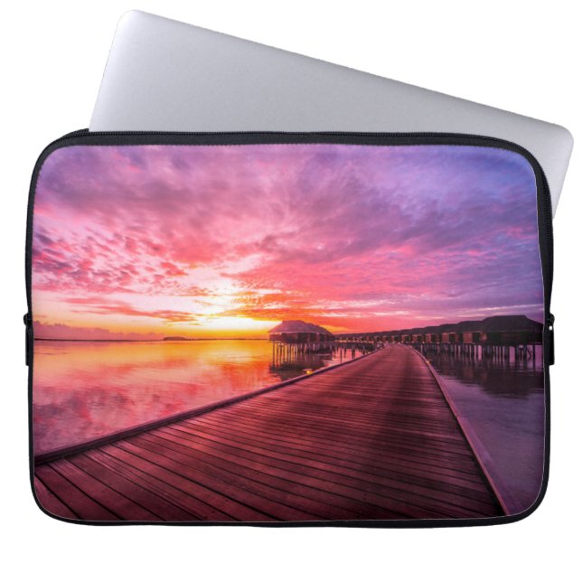 Funda Para Portátil Playas tropicales | Maldives Sunset (Frente)