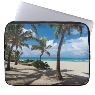 Funda Para Portátil Playas tropicales Playa de Anguila, palmera