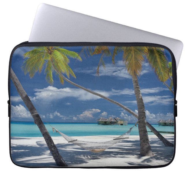Funda Para Portátil Playas tropicales | Sandy Beach, Maldivas (Frente)