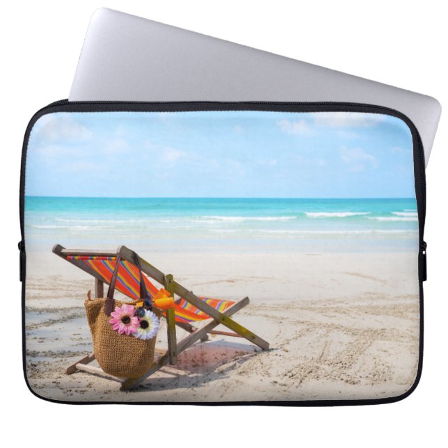 Funda Para Portátil Playas tropicales | Silla de playa de arena (Frente)