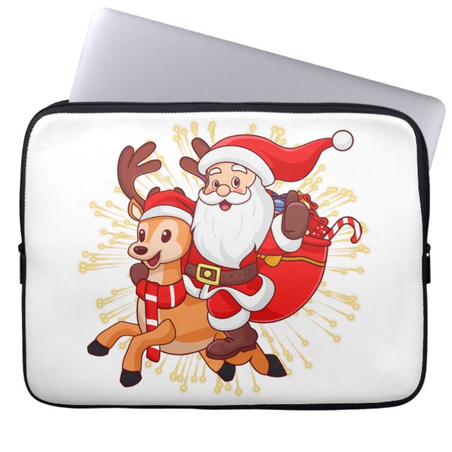 Funda Para Portátil **"Playful Santa Claus Design – Fun and Festive Ch (Frente)