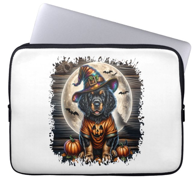 Funda Para Portátil Plaza Halloween de Setter Dog (Frente)