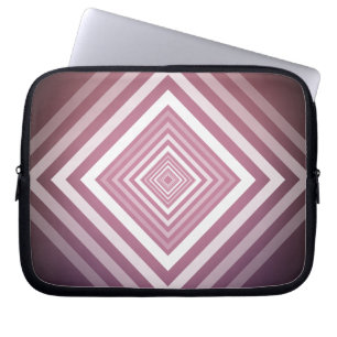 Funda Para Portátil Plazas modernas de degradado rosa y blanco
