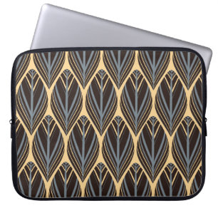 Funda Para Portátil plumas de estilo indio patrón sin fisuras en plata