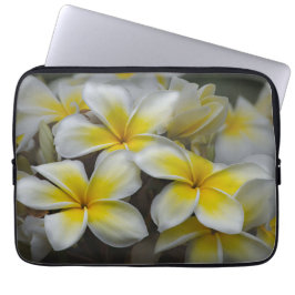 Funda Para Portátil Plumeria, fotografía de flores amarillas