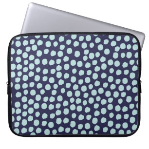 Funda Para Portátil Podos de polka desordenados, patrón de tinta de mo
