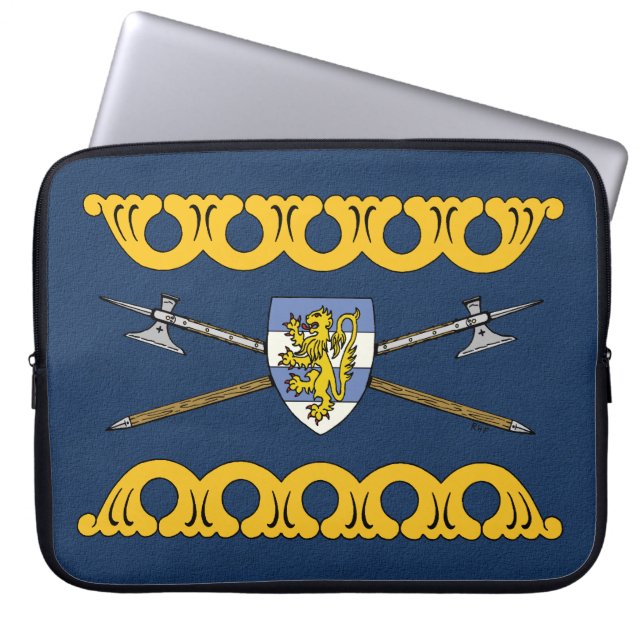 Funda Para Portátil Polémicas medievales y Escudo (Frente)