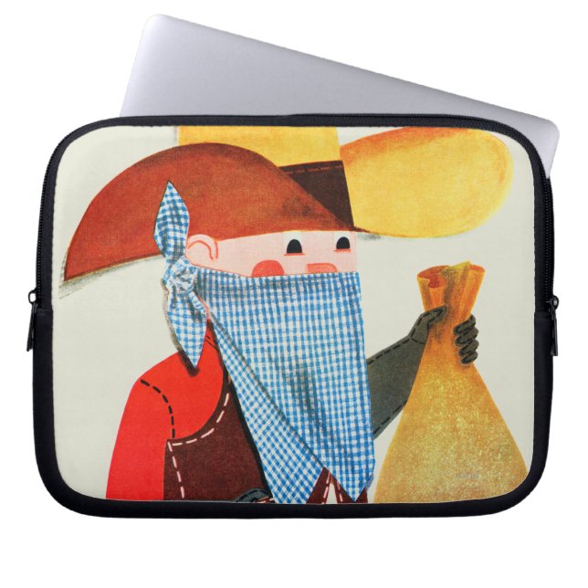 Funda Para Portátil Polis y ladrones (Frente)