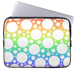 Funda Para Portátil Polka arcoiris punteada