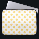 Funda Para Portátil Polkadots amarillos<br><div class="desc">Polkadots amarillos sobre fondo blanco</div>
