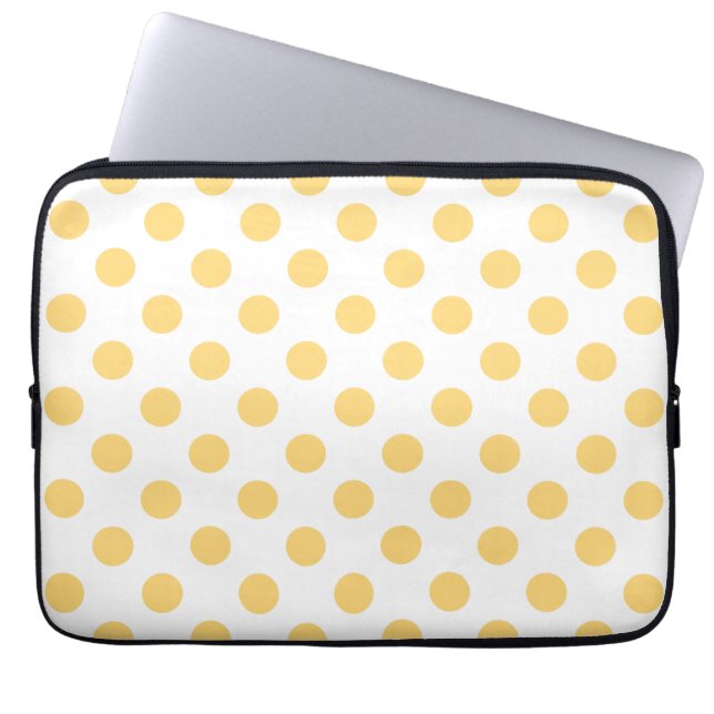 Funda Para Portátil Polkadots amarillos (Frente)