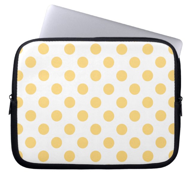 Funda Para Portátil Polkadots amarillos (Frente)