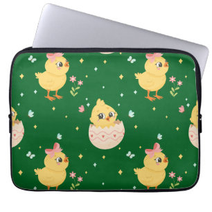 Funda Para Portátil Pollito de Pascua lindo con patrón sin fisuras de