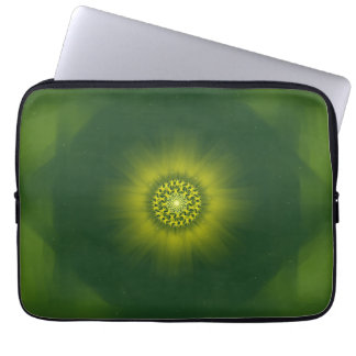 Funda Para Portátil Polvo de Oro Flor - Fractal Botánico