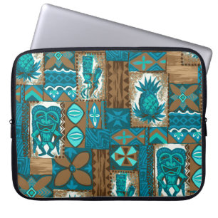 Funda Para Portátil Pomaika’i Tiki Hawaii Vintage Tapa