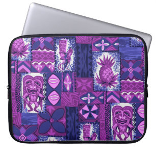 Funda Para Portátil Pomaika’i Tiki Hawaii Vintage Tapa