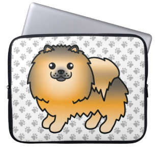 Funda Para Portátil Pomerania Sable Naranja Perro De Dibujos Animados