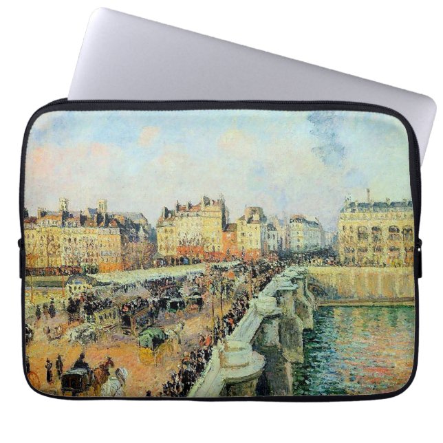 Funda Para Portátil Pont Neuf, Tarde, Sunlight Camille Pissarro (Frente)