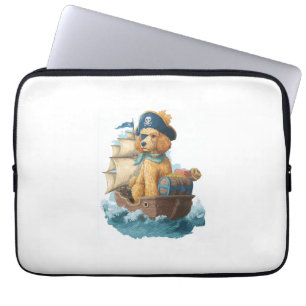Funda Para Portátil Poodle Pirata � Perro Marino Divertido