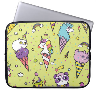 Funda Para Portátil Pop Cute Ice Cream: Patrón Animal