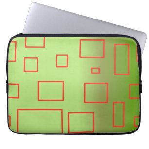 Funda Para Portátil Popcorn Anime Green Rectangles