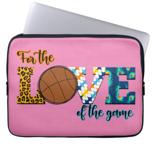Funda Para Portátil Por El Amor Del Juego De Baloncesto Mamá Leopard