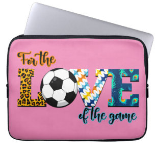 Funda Para Portátil Por El Amor Del Juego De Fútbol Mamá Leopard