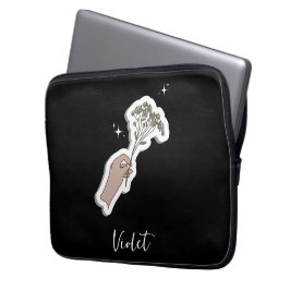 Funda Para Portátil "Por ti" Ilustracion estético de flores