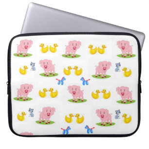 Funda Para Portátil Porcino del pato de la manga del portátil