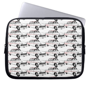 Funda Para Portátil Porciones de coches del rosa del vintage