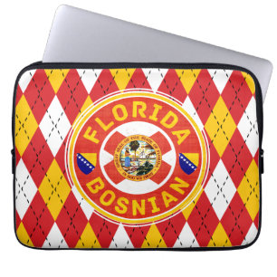 Funda Para Portátil Portada de laptops bosnio-americana de Florida