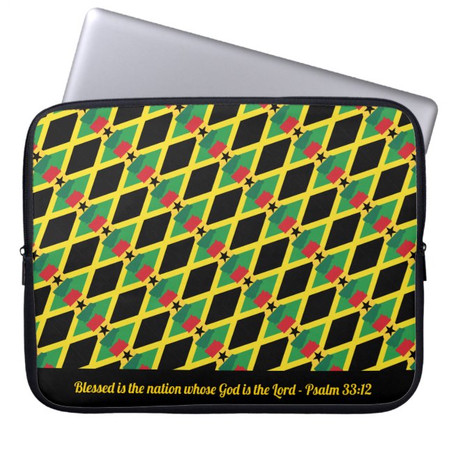Funda Para Portátil Portátil cristiano GHANA JAMAICA de doble herencia (Frente)