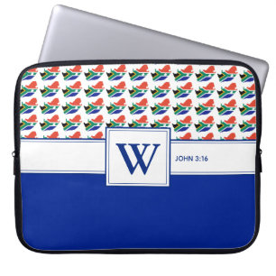 Funda Para Portátil Portátil cristiano monograma de la Biblia de SUDÁF