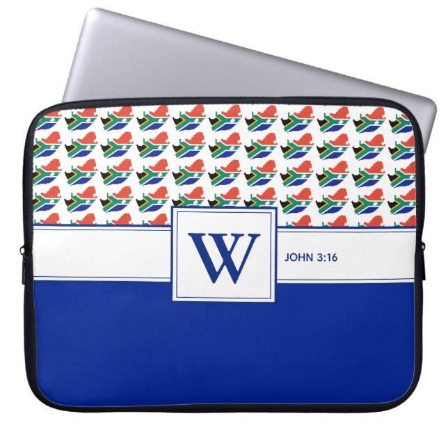 Funda Para Portátil Portátil cristiano monograma de la Biblia de SUDÁF (Frente)