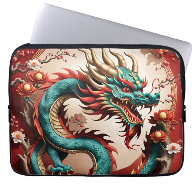 Funda Para Portátil Portátil de cumpleaños zoológico para dragón de añ (Frente)