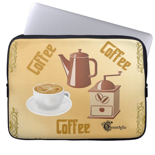 Funda Para Portátil Portátil para manga de café (Frente)