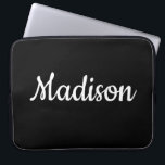 Funda Para Portátil Portátil Sleeve Black<br><div class="desc">Algo para todo el mundo ofrece mangas personalizadas para portátiles. Esta funda de portátil de diseño único es atractiva y atractiva. Mientras usted está aquí usted puede querer ver otros artículos de baño relacionados como, por ejemplo, los forros de cortinas de ducha, dispensadores de jabón, esteras de baño, juegos de...</div>