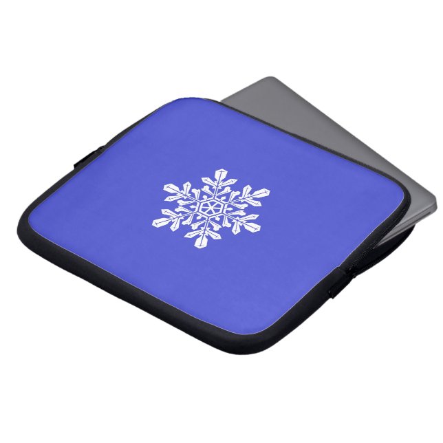 Funda Para Portátil Portátil Sleeve Blue Snow Flake (Superior anverso)