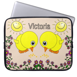 Funda Para Portátil Portátil Sleeve Chicas Amarillas Floral Sol