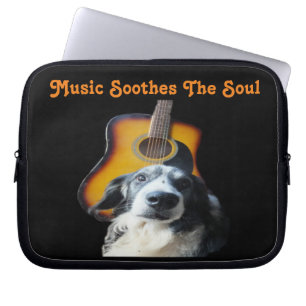 Funda Para Portátil Portátil Sleeve Guitar Dog