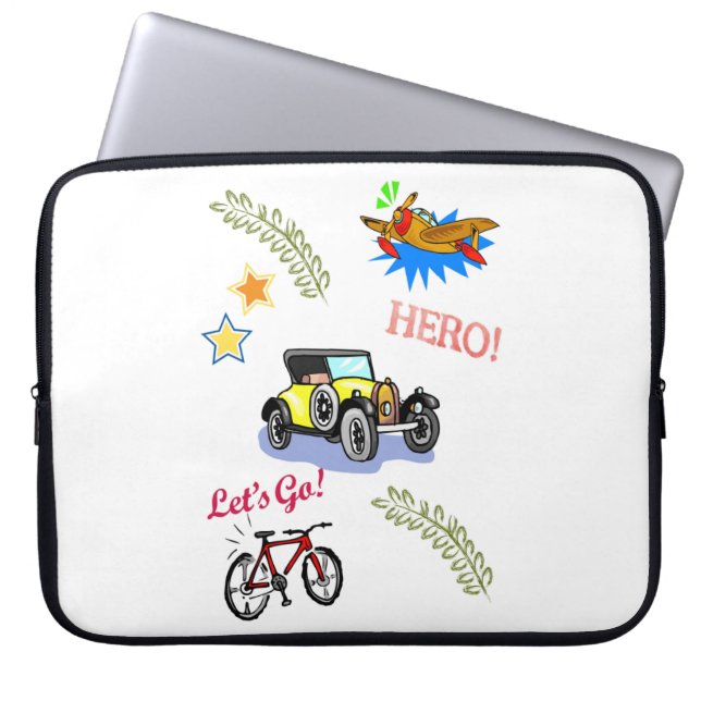 Funda Para Portátil Portátil Sleeve Hero Bicicleta (Frente)