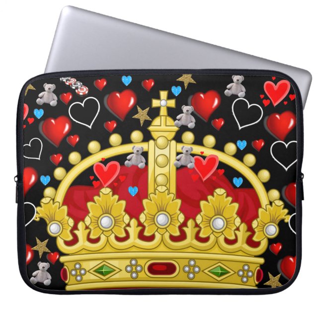 Funda Para Portátil Portátil Sleeve King of Hearts (Frente)