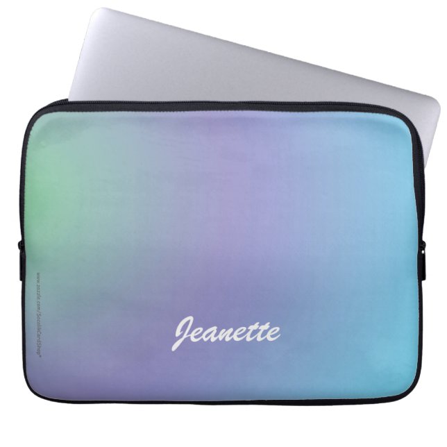 Funda Para Portátil Portátil Sleeve Pastel Azul Púrpura (Frente)