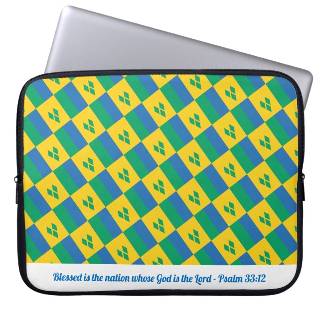 Funda Para Portátil portátil ST VINCENT GRENADINES Christian Scripting (Frente)