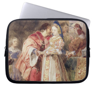Funda Para Portátil Portia y Bassanio, c.1826 (w/c, tinta marrón,