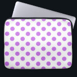 Funda Para Portátil Pos de Lilac y de polka blanca<br><div class="desc">Pos de Lilac y de polka blanca</div>