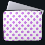 Funda Para Portátil Pos de Lilac y de polka blanca<br><div class="desc">Pos de Lilac y de polka blanca</div>