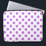 Funda Para Portátil Pos de Lilac y de polka blanca<br><div class="desc">Pos de Lilac y de polka blanca</div>
